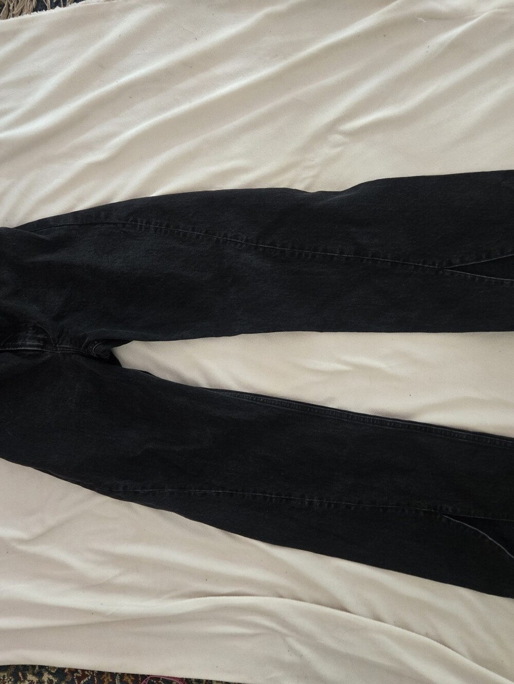 Abercrombie & Fitch 90's Relaxed Jeans Curve Love High Rise Split Hem Black 26/2 - Picture 3 of 6